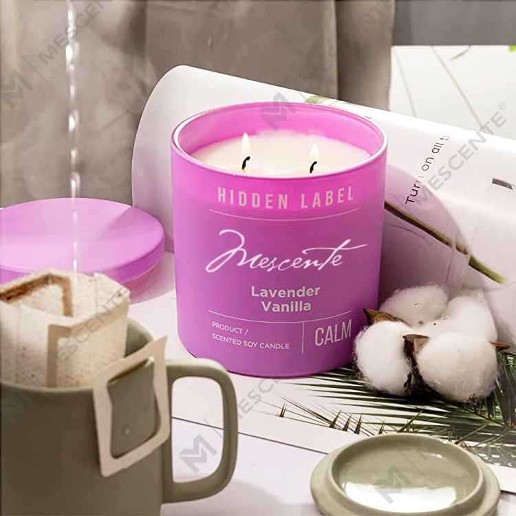 M&Scent Borong Label Persendirian Mewah Balang Hitam Lilin Lilin Soya Wangi Dengan Kristal