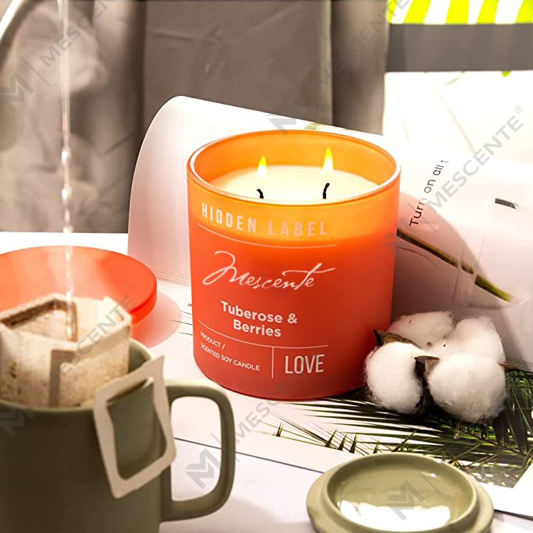 M&Scent Borong Label Persendirian Mewah Balang Hitam Lilin Lilin Soya Wangi Dengan Kristal