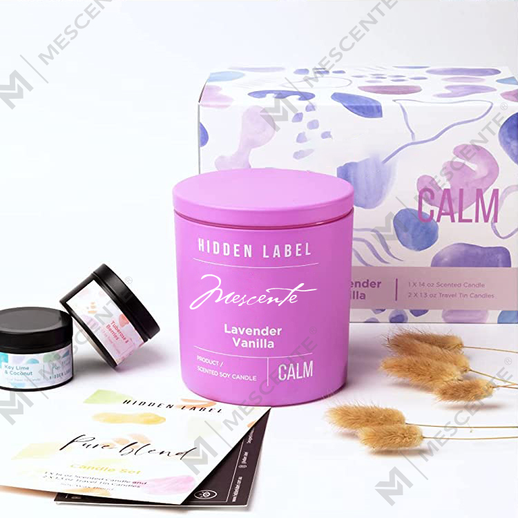 M&Scent Borong Label Persendirian Mewah Balang Hitam Lilin Lilin Soya Wangi Dengan Kristal