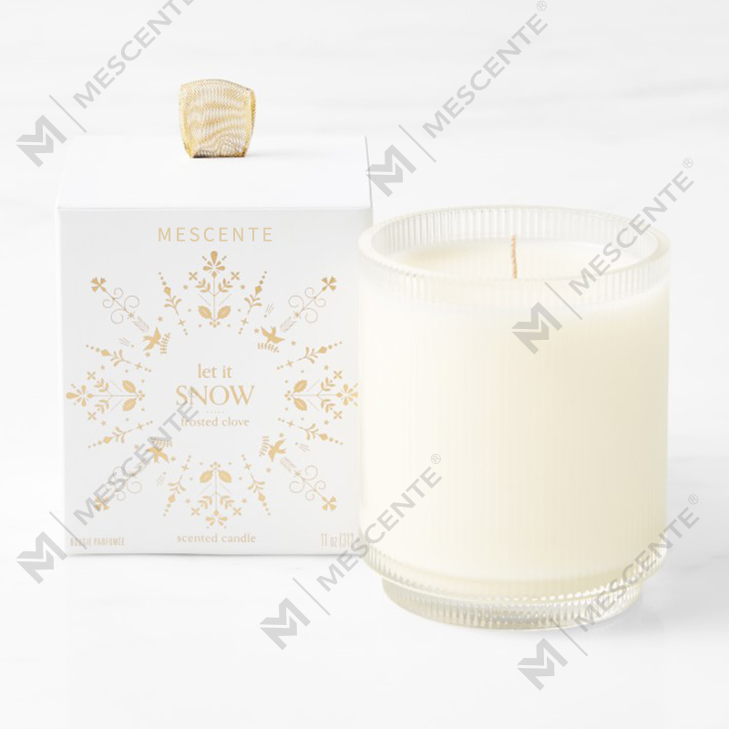 M&Scent Logo Buatan Tersuai Label Persendirian Lilin Soya Organik Kejelasan Organik Buatan Sendiri Dalam Balang Kaca