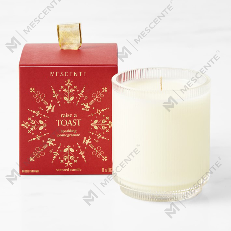 M&Scent Logo Buatan Tersuai Label Persendirian Lilin Soya Organik Kejelasan Organik Buatan Sendiri Dalam Balang Kaca