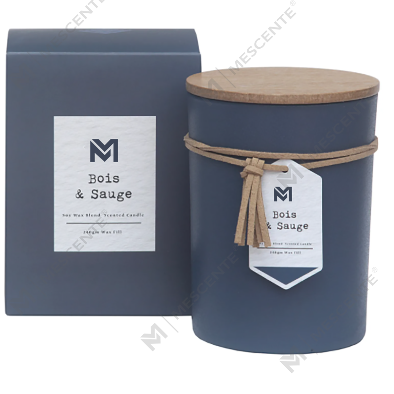 Bau M&S Borong Label Persendirian Tudung Kayu Aromaterapi Bau Lilin Soya Set Hadiah Lilin Dalam Balang Kaca