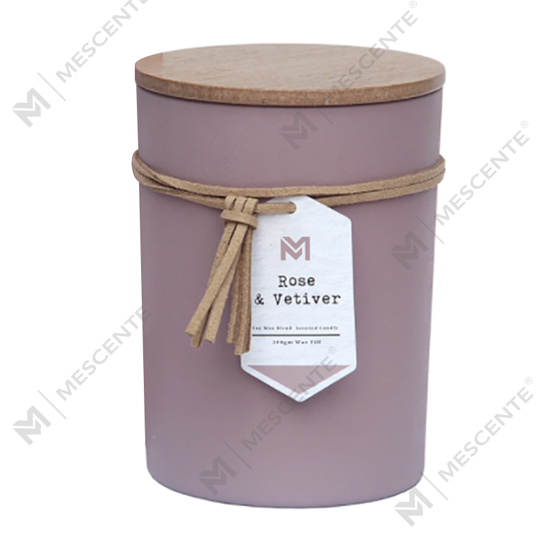 Bau M&S Borong Label Persendirian Tudung Kayu Aromaterapi Bau Lilin Soya Set Hadiah Lilin Dalam Balang Kaca