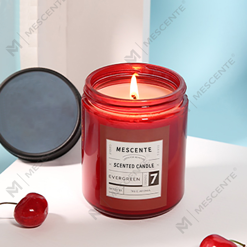 Lilin lilin soya wangi mewah label peribadi M&Scent dengan penutup