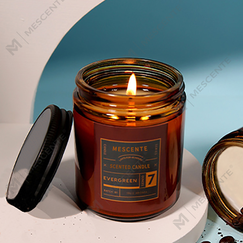 Lilin lilin soya wangi mewah label peribadi M&Scent dengan penutup