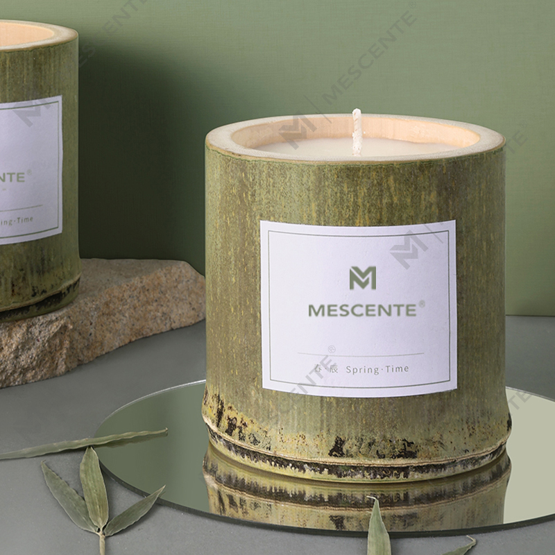 M&Scent lilin pemegang lilin kayu mewah label peribadi wangi dengan kotak