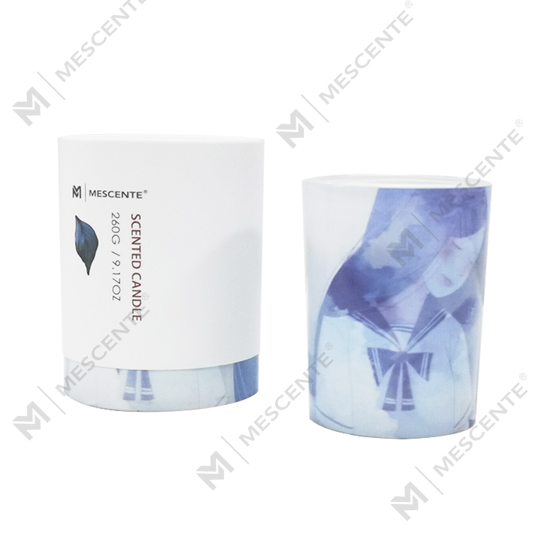 M&Scent borong label peribadi balang kaca hijau lilin sawit, lilin rohani