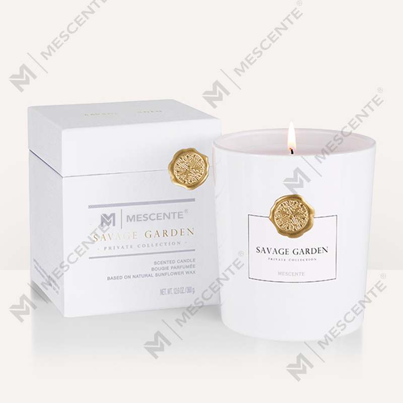M&Scent mewah tersuai label peribadi balang kaca hiasan lilin soya wangi