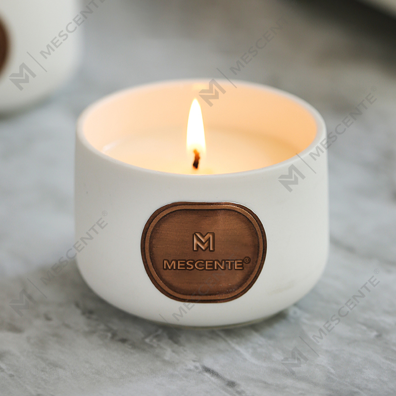 Set hadiah lilin lilin kelapa wangi seramik label peribadi M&Scent
