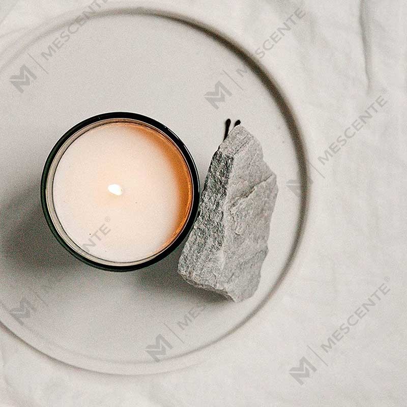 M&Scent Logo Tersuai Botol Kaca Kristal Bulat Mini Lilin Wangi Lilin Soya Kopi Kuat dengan Kotak secara Pukal