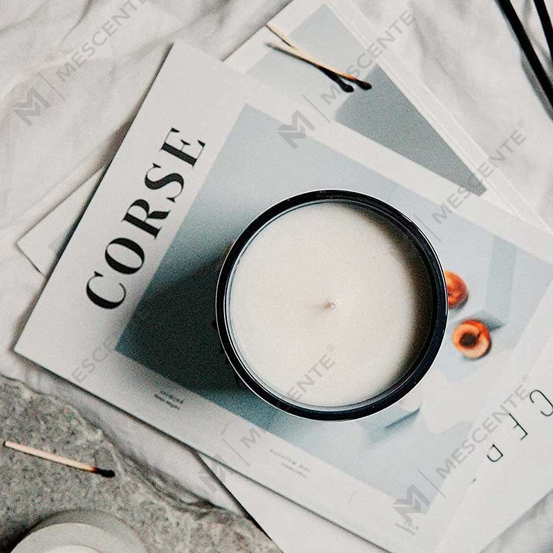 M&Scent Logo Tersuai Botol Kaca Kristal Bulat Mini Lilin Wangi Lilin Soya Kopi Kuat dengan Kotak secara Pukal