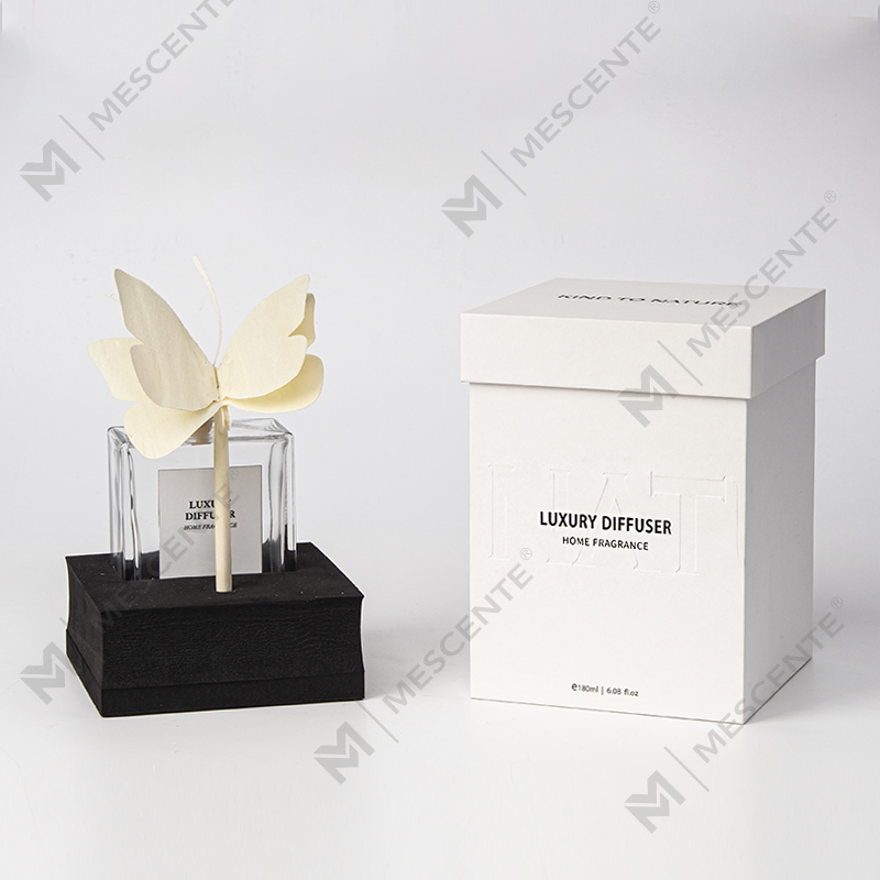 M&Scent Botol Persegi Besar Besar Tongkat Rotan Cecair Aromaterapi Reed Diffuser Nikmat dengan Penyumbat