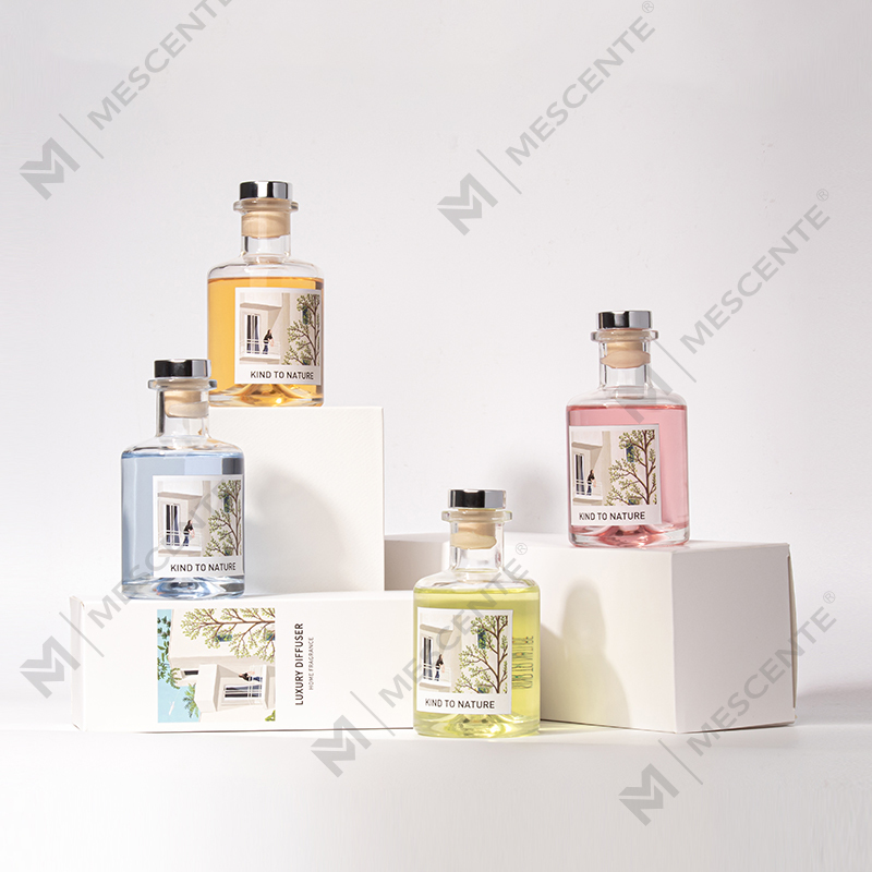 M&Scent Hiasan Mewah Botol Besar Minyak Pati Peresap Reed dengan Set Hadiah Bunga Kering