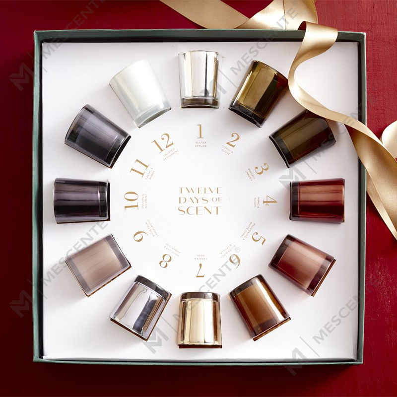 M&Scent Luxury Custom Jar Home Fragrance Lilin Lilin Soya Wangi Krismas dengan Tudung