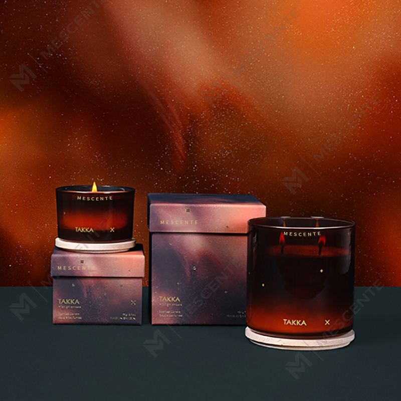 M&Scent Luxury Custom Handmade Christmas Decorative Scented Soya Wax Lilin dengan Kotak Hadiah
