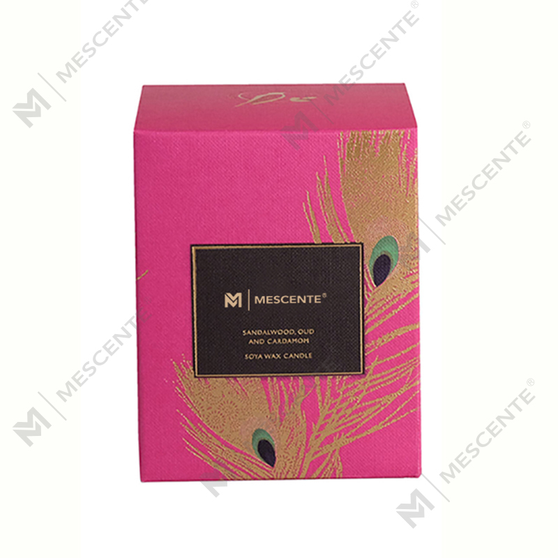 Label Peribadi Lilin Sumbu Kayu Hitam Diperibadikan Mewah Dengan Kristal