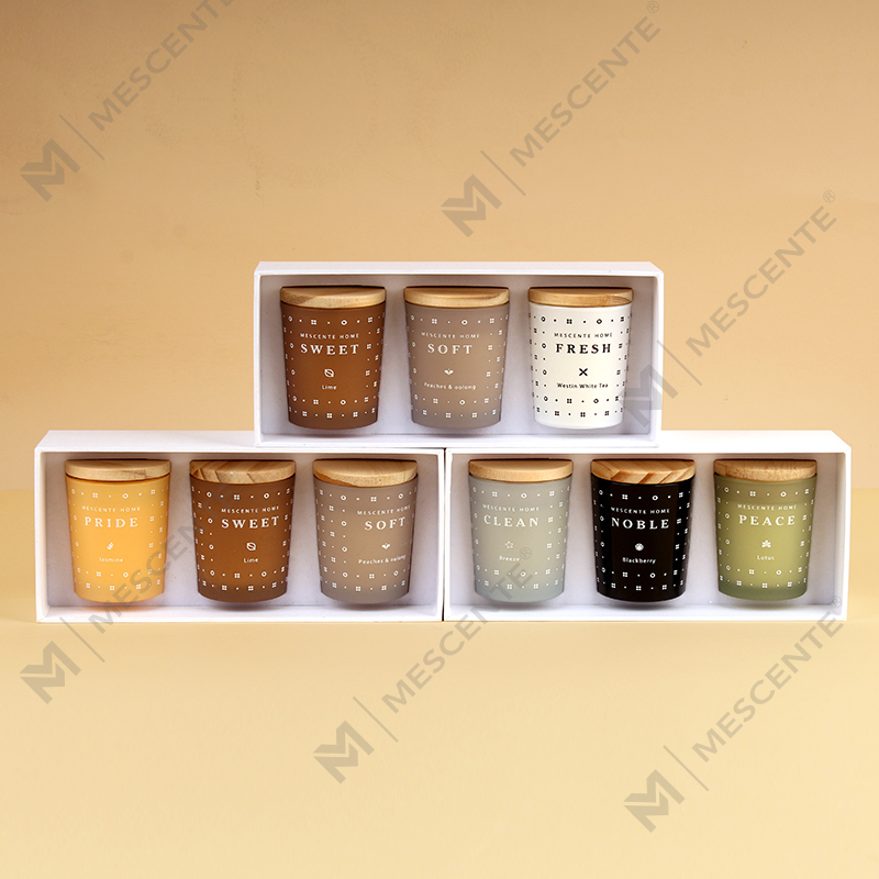 M23352 Set lilin Aromaterapi Lilin Soya Isi Rumah 3 Pek