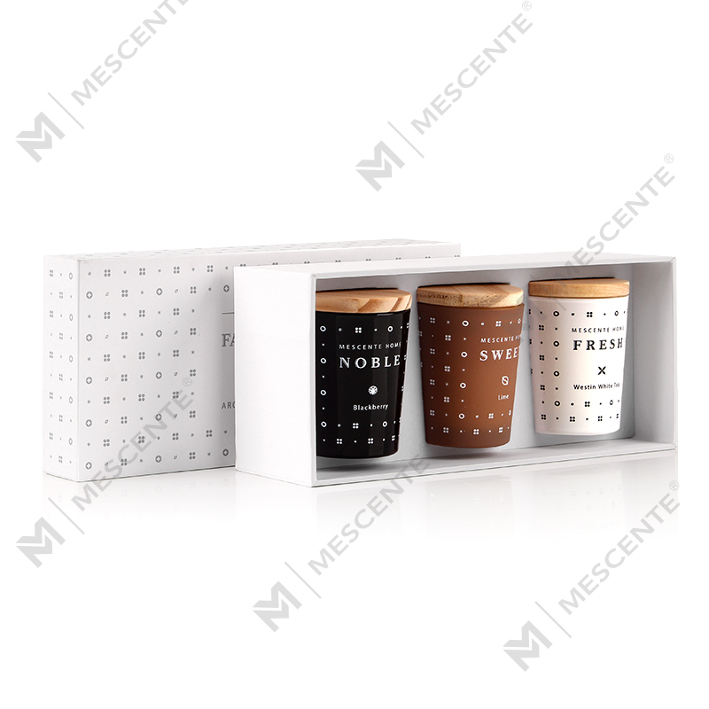 M23352 Set lilin Aromaterapi Lilin Soya Isi Rumah 3 Pek