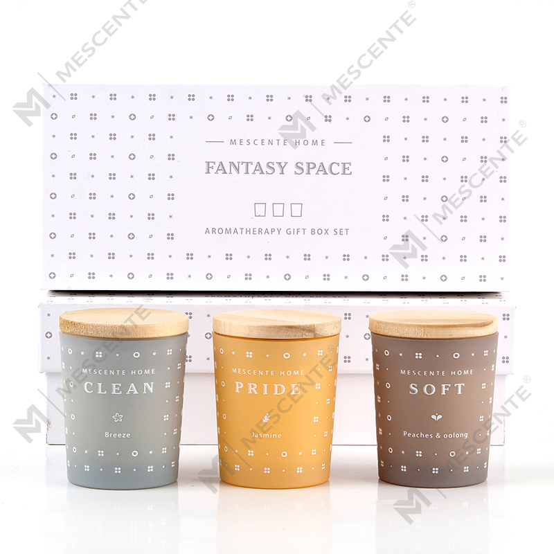 M23352 Set lilin Aromaterapi Lilin Soya Isi Rumah 3 Pek