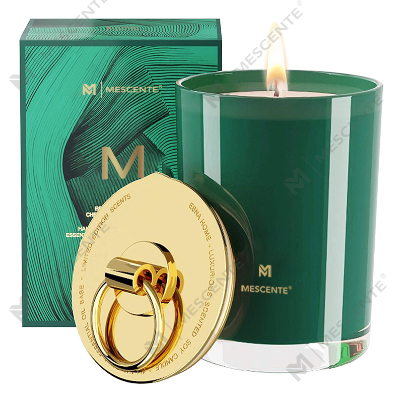 M&Scent Luxury White Soya Wax Logo Lilin Bau Perkahwinan Peribadi, Lilin Kem Tersuai