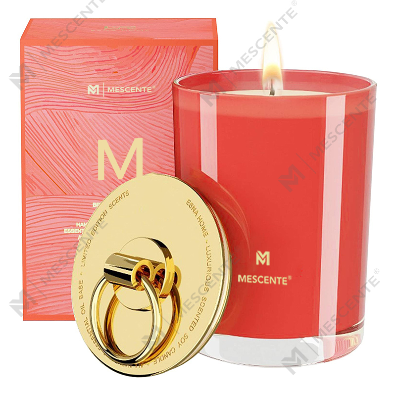 M&Scent Luxury White Soya Wax Logo Lilin Bau Perkahwinan Peribadi, Lilin Kem Tersuai