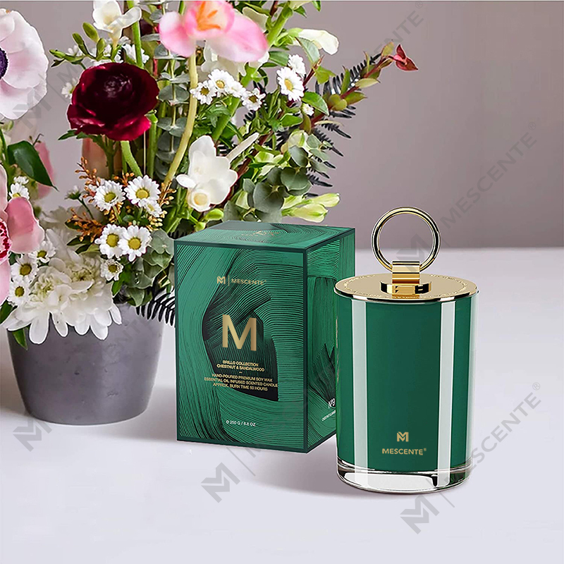 M&Scent Luxury White Soya Wax Logo Lilin Bau Perkahwinan Peribadi, Lilin Kem Tersuai