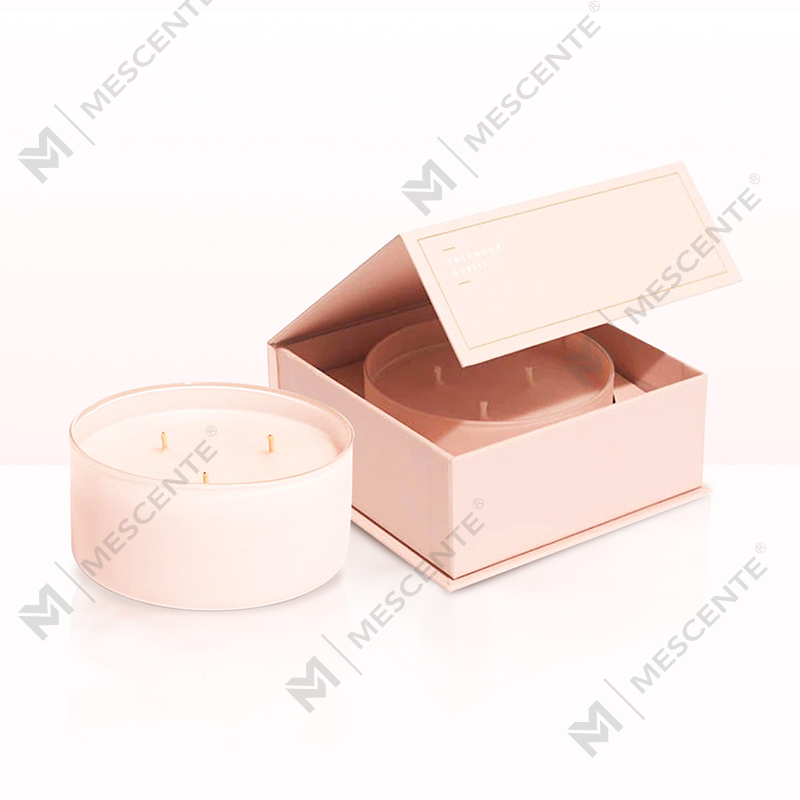 M&S cent Lilin Beraroma 3 Sumbu Mewah Besar Dengan Tudung Kayu