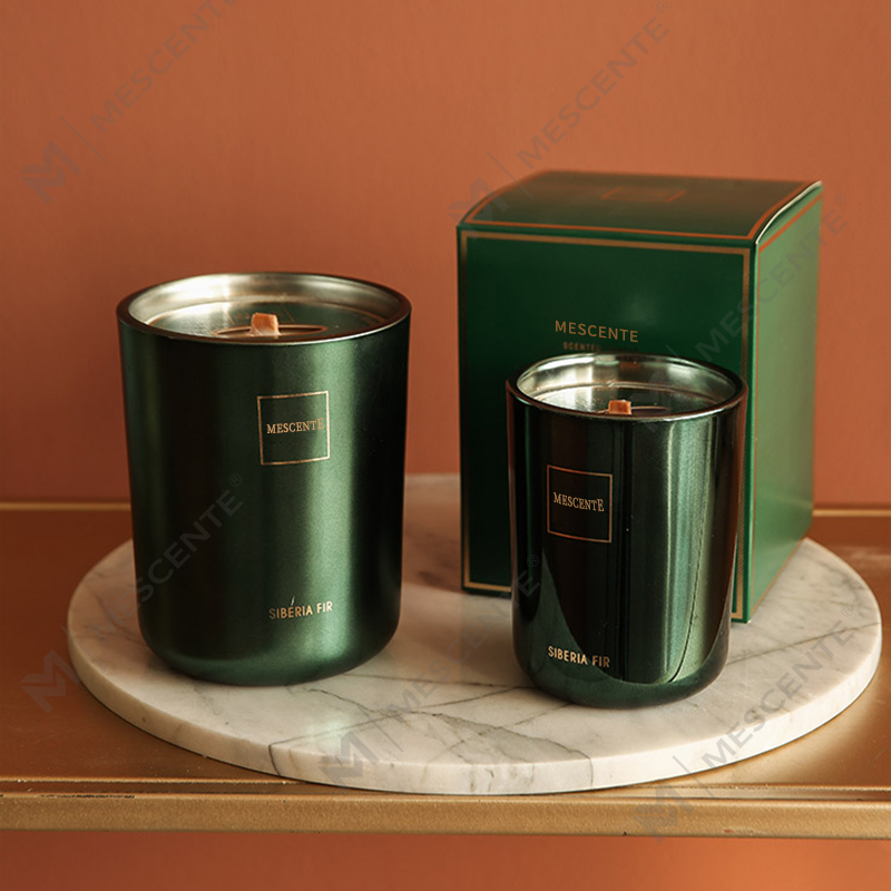 M&Scent Borong Tersuai Mewah Label Peribadi Tiang Lilin Soya Wangi Kayu Sumbu Lilin Aroma