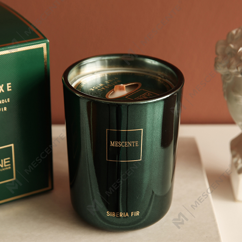 M&Scent Borong Tersuai Mewah Label Peribadi Tiang Lilin Soya Wangi Kayu Sumbu Lilin Aroma