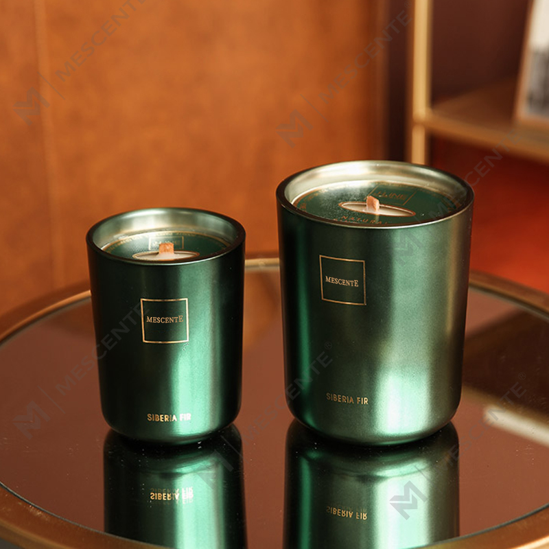 M&Scent Borong Tersuai Mewah Label Peribadi Tiang Lilin Soya Wangi Kayu Sumbu Lilin Aroma