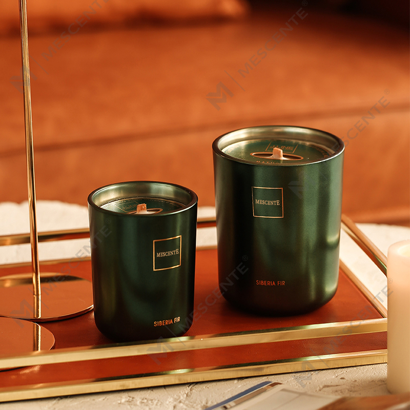 M&Scent Borong Tersuai Mewah Label Peribadi Tiang Lilin Soya Wangi Kayu Sumbu Lilin Aroma