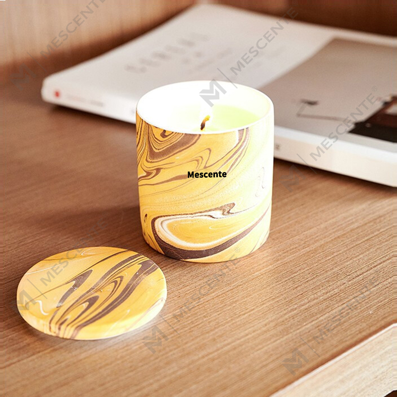 M&Scent Borong Murah Tersuai Mewah Label Peribadi Tiang Lilin Soya Wangi Kayu Sumbu Lilin Aroma