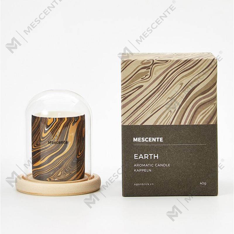 M&Scent Borong Murah Tersuai Mewah Label Peribadi Tiang Lilin Soya Wangi Kayu Sumbu Lilin Aroma