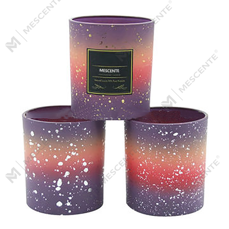 Balang Lilin Frosted Kosong Tersuai M&Scent Untuk Membuat Lilin Dengan Tudung