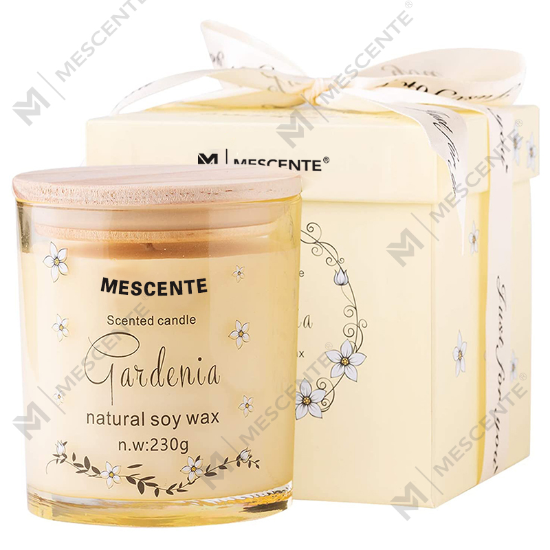 M&Scent Pemegang Kaca Mewah Buatan Tangan Seramik Rohani Tiang Lilin Wangi Vanila Dengan Kristal