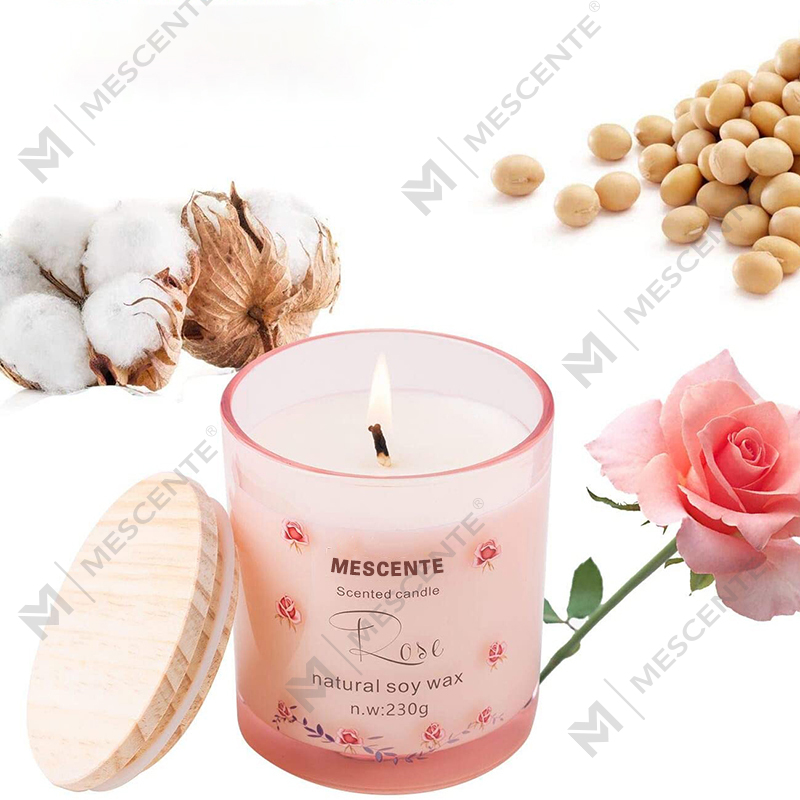M&Scent Pemegang Kaca Mewah Buatan Tangan Seramik Rohani Tiang Lilin Wangi Vanila Dengan Kristal
