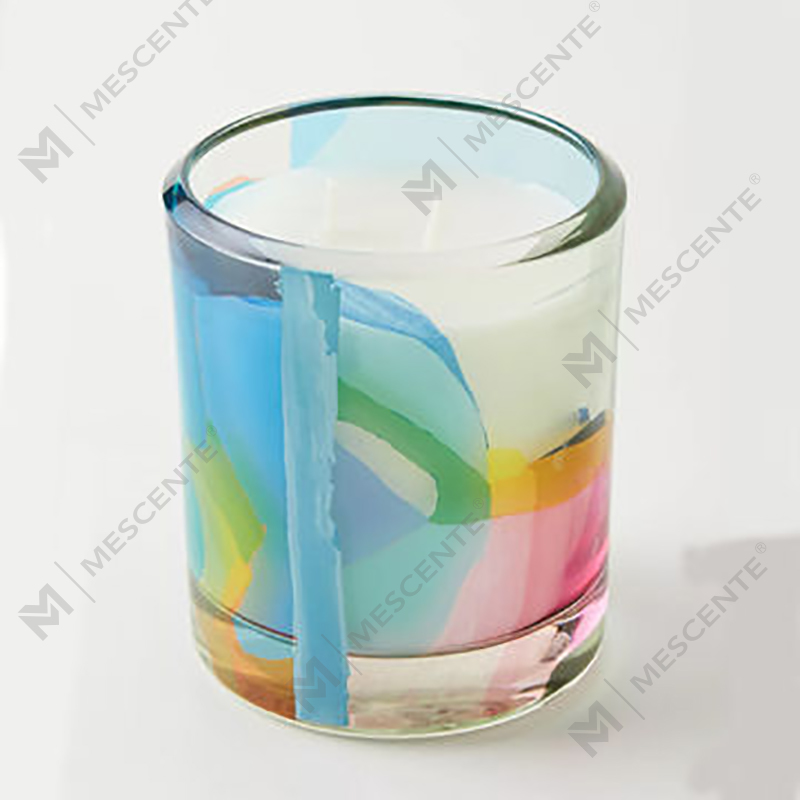 M&Scent Borong Hiasan Tersuai Mewah Label Persendirian Lilin Lilin Soya Wangi Kristal Kaca Hitam