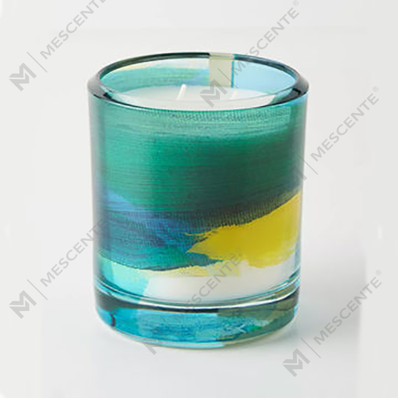 M&Scent Borong Hiasan Tersuai Mewah Label Persendirian Lilin Lilin Soya Wangi Kristal Kaca Hitam
