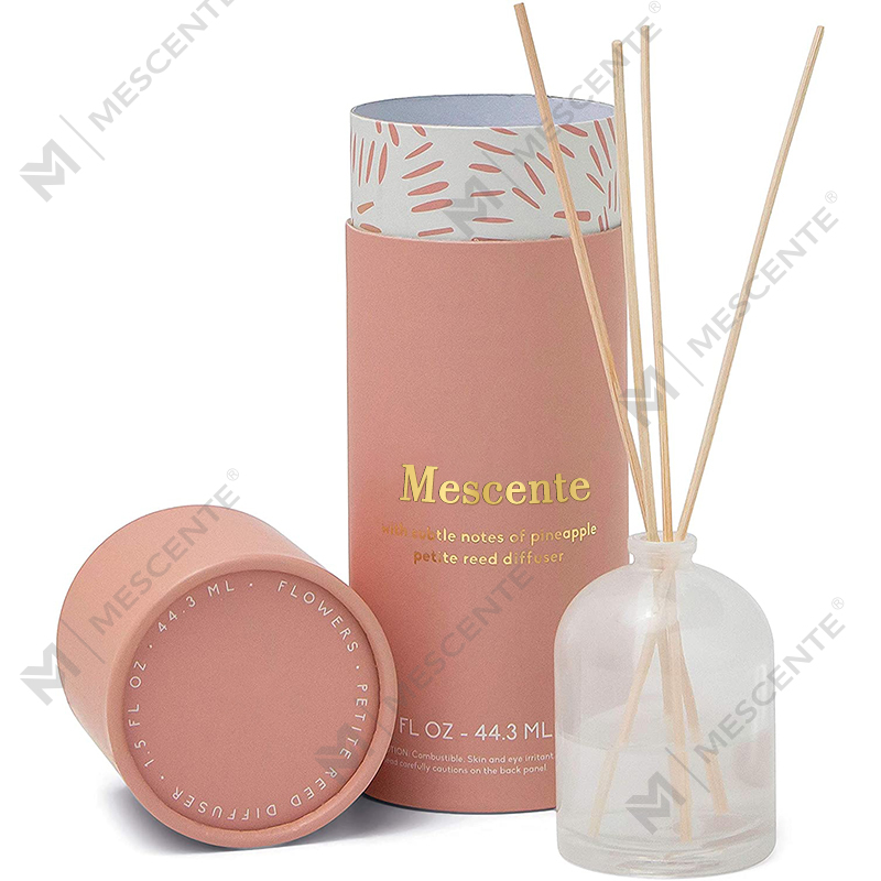M&Scent Luxury Custom Besar Rose Gold Botol Kaca Bunga Label Peribadi Penyebar Reed Cecair Dengan Kotak Hadiah