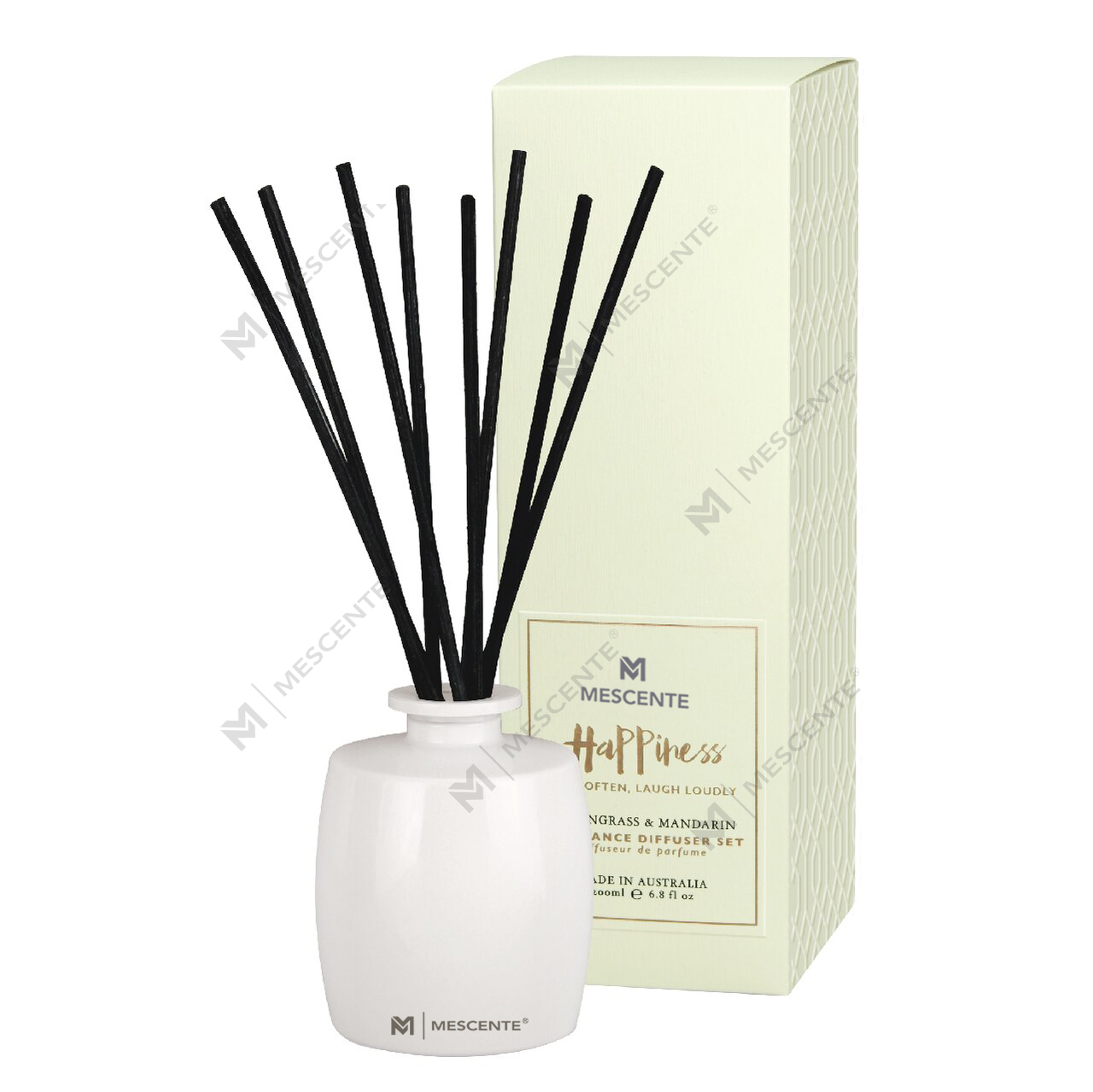 M&Scent Botol Kaca Besar Home Essentials Aroma Reed Diffuser Set Hadiah Dengan Batang Rotan