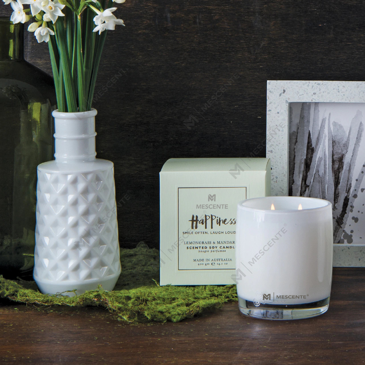 M&Scent Botol Kaca Besar Home Essentials Aroma Reed Diffuser Set Hadiah Dengan Batang Rotan