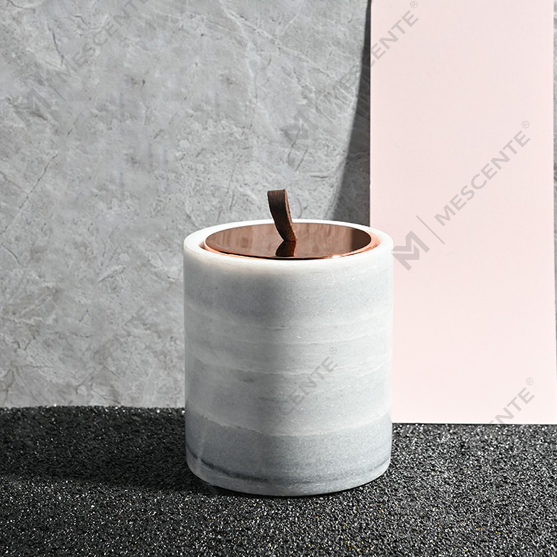 M&Scent Borong Hiasan Tersuai Mewah Label Persendirian Lilin Lilin Soya Wangi Kristal Kaca Hitam