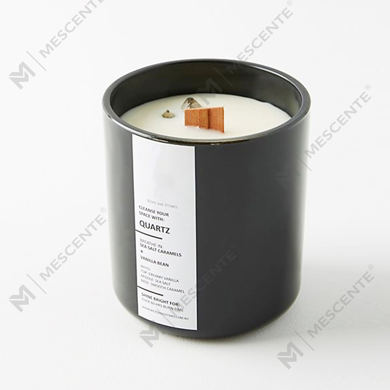 Lilin soya wangi teh putih label peribadi Mescente Dalam Balang