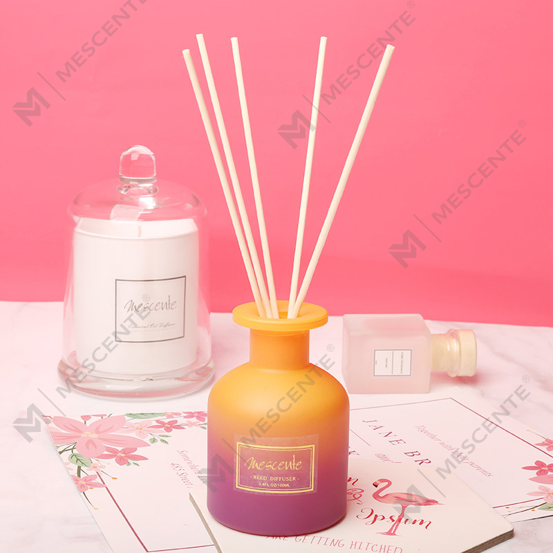Penyebar buluh pewangi rumah botol bulat label peribadi M&Scent