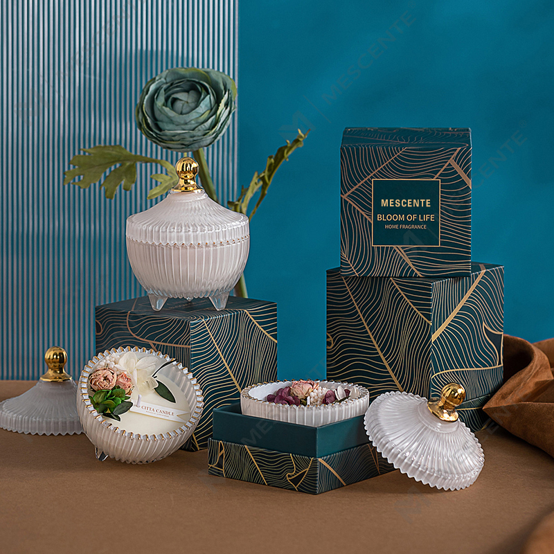 M&Scent Borong Murah Tersuai Mewah Label Peribadi Tiang Lilin Soya Wangi Kayu Sumbu Lilin Aroma