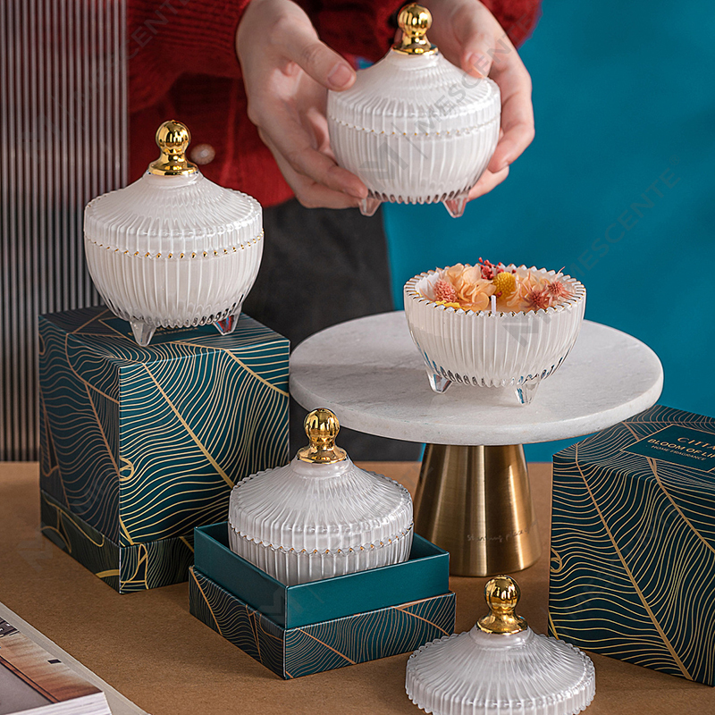 M&Scent Borong Murah Tersuai Mewah Label Peribadi Tiang Lilin Soya Wangi Kayu Sumbu Lilin Aroma