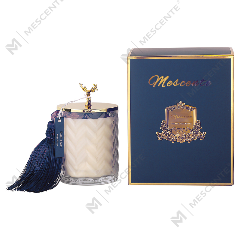 M&Scent Wholesales Bekas Label Peribadi Tersuai Aromaterapi Wangian Wangian Aroma Lilin Soya Dengan Kristal