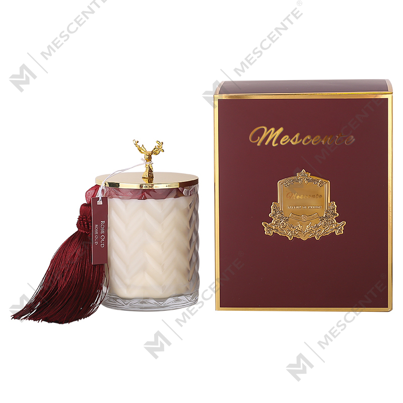 M&Scent Wholesales Bekas Label Peribadi Tersuai Aromaterapi Wangian Wangian Aroma Lilin Soya Dengan Kristal