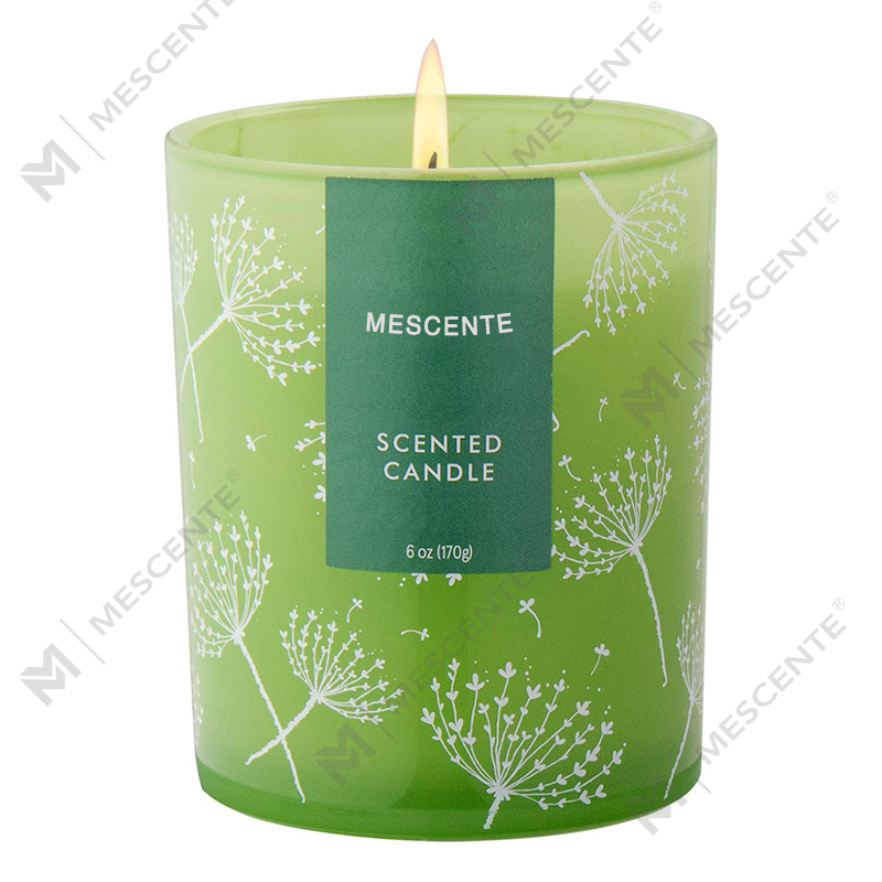 Cetakan Logo Berbentuk Tersuai M&Scent Contoh Pemberian Lilin Wangi Aromatheraphy, Lilin Wangi dengan Bunga Kering