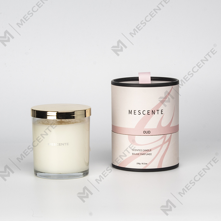 Mescente Borong Label Peribadi Mewah Lilin Bau Krismas Dengan Sumbu Kayu